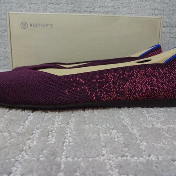 Rothys The Flat Fig Phyton Round Toe Slip on Flats Shoes Multiple Sizes - Picture 4 of 11